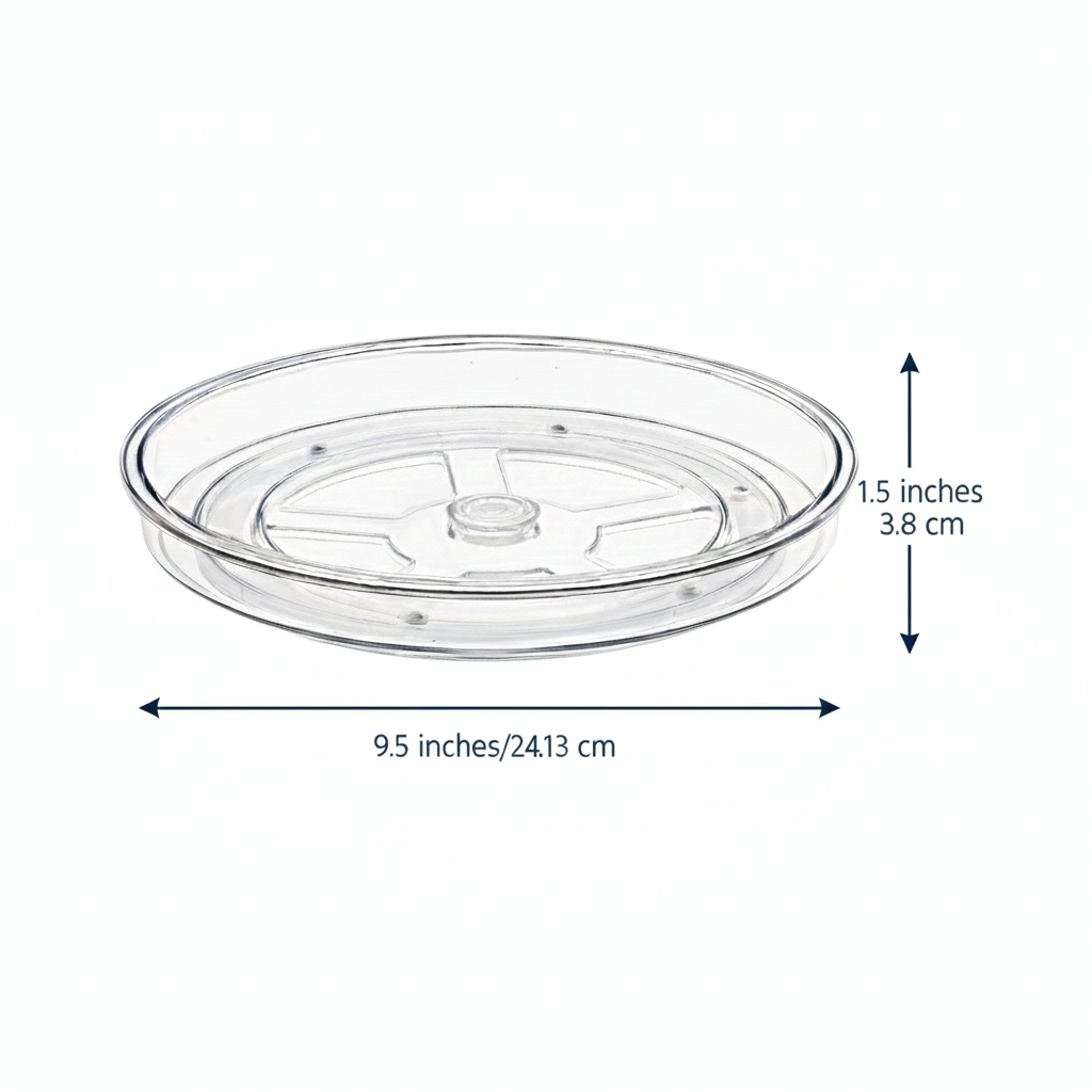 Clear Lazy Susan Turntable Rotates 360°