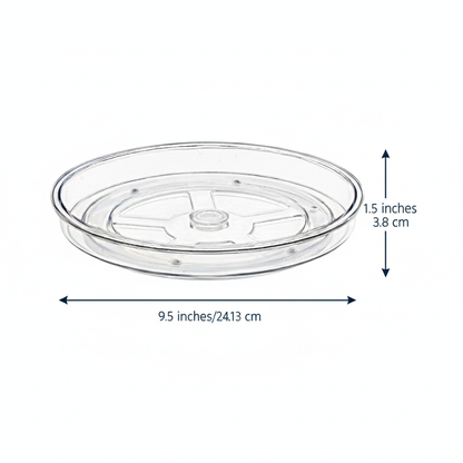 Clear Lazy Susan Turntable Rotates 360°