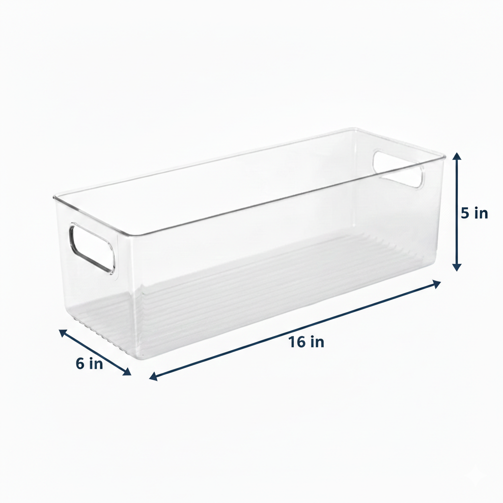 Clear Fridge and Pantry Storage Bins