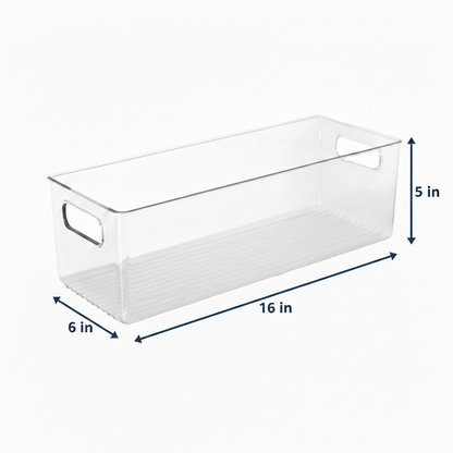 Clear Fridge and Pantry Storage Bins