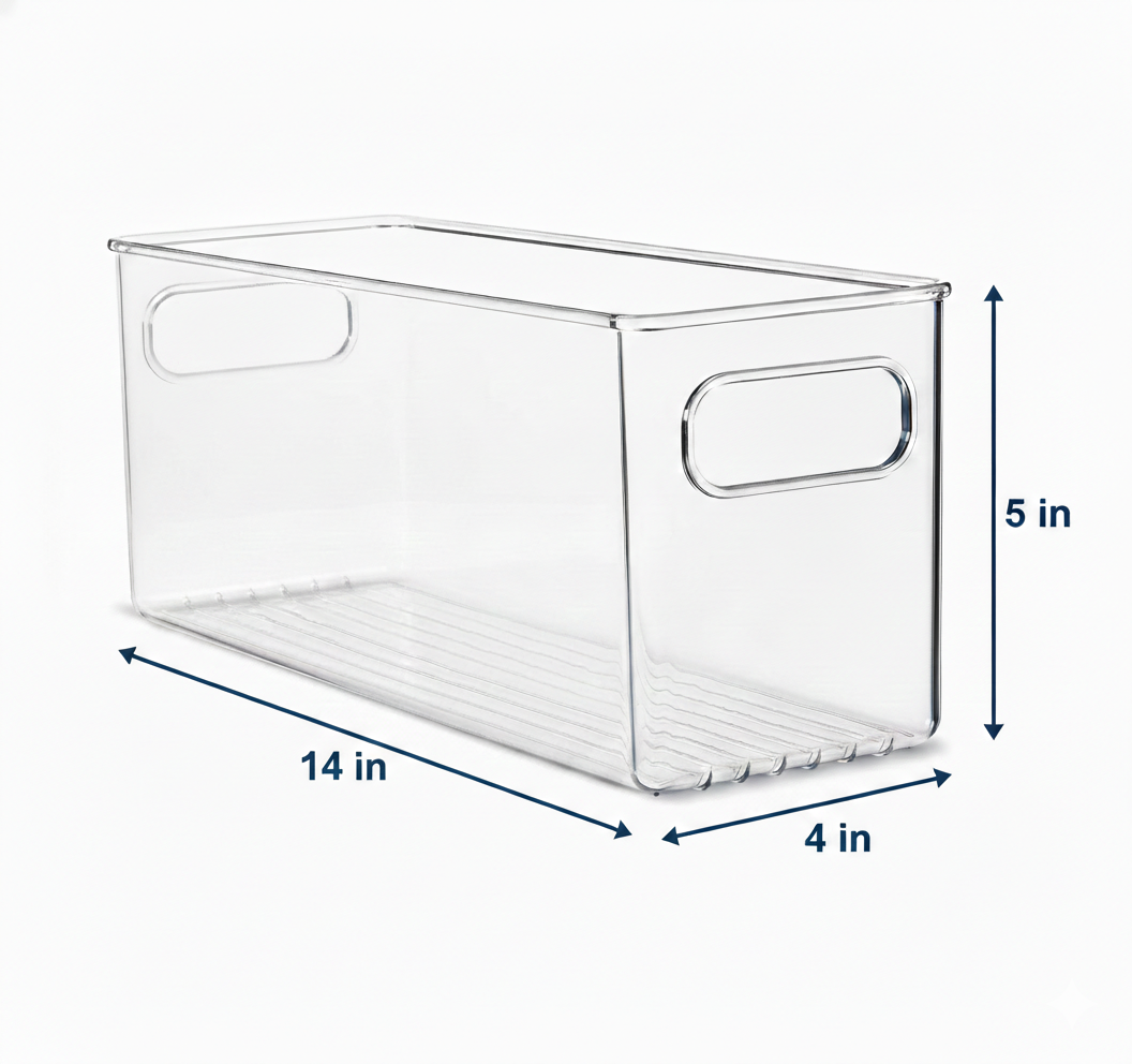 Clear Fridge and Pantry Storage Bins
