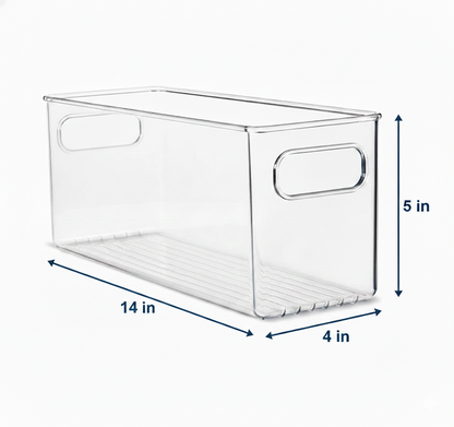 Clear Fridge and Pantry Storage Bins