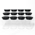 Glass Spice Jars with Black Bamboo Lids - 12 PACK - Savvy & Sorted