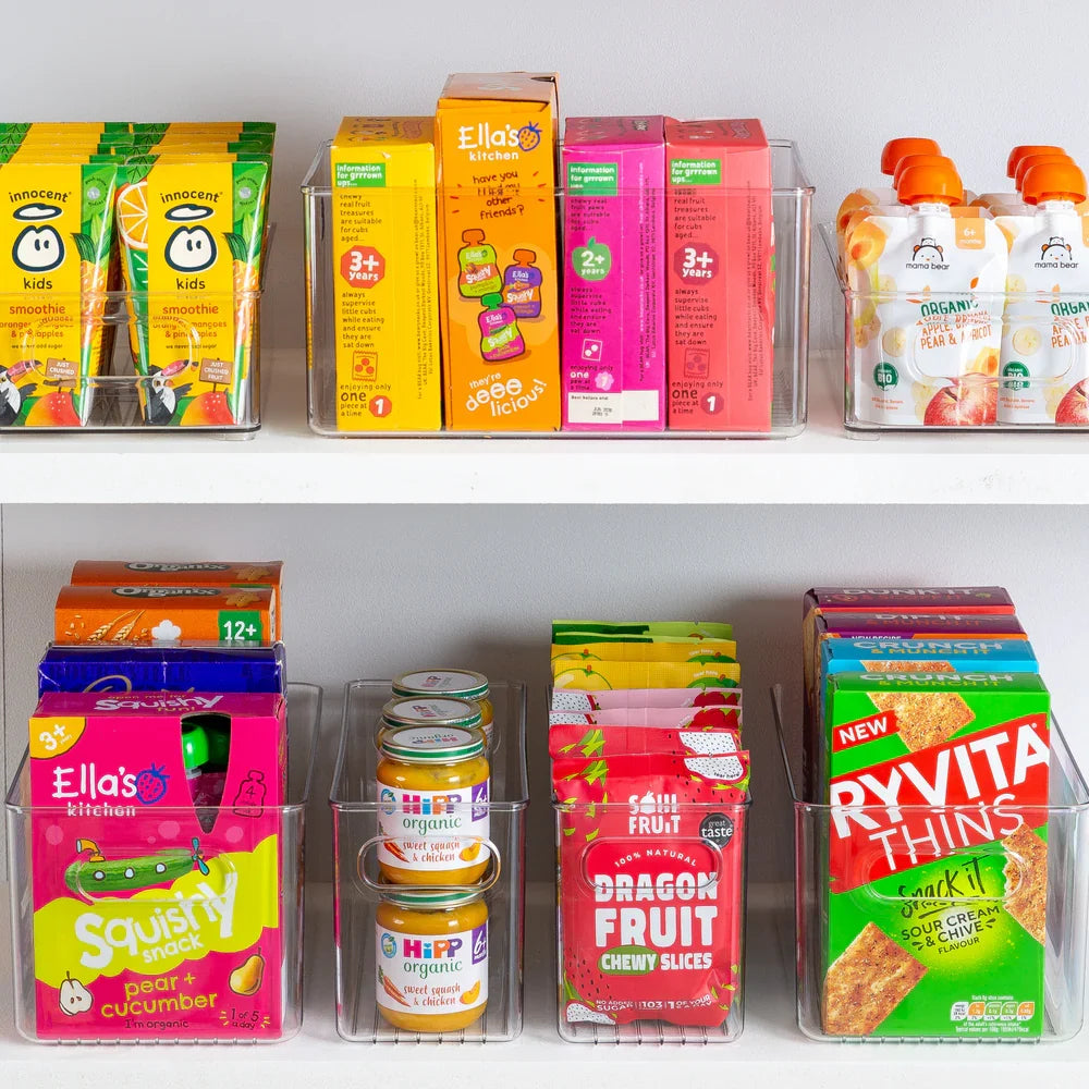 Clear Fridge and Pantry Storage Bins