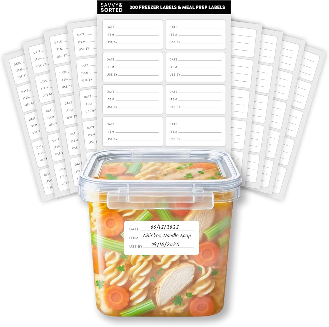 Meal Prep and Freezer Food Labels - Savvy &amp; Sorted