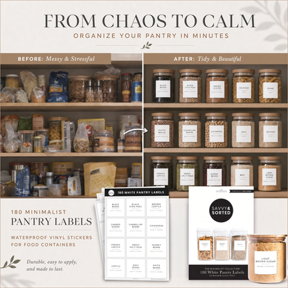 Minimalist Pantry Labels