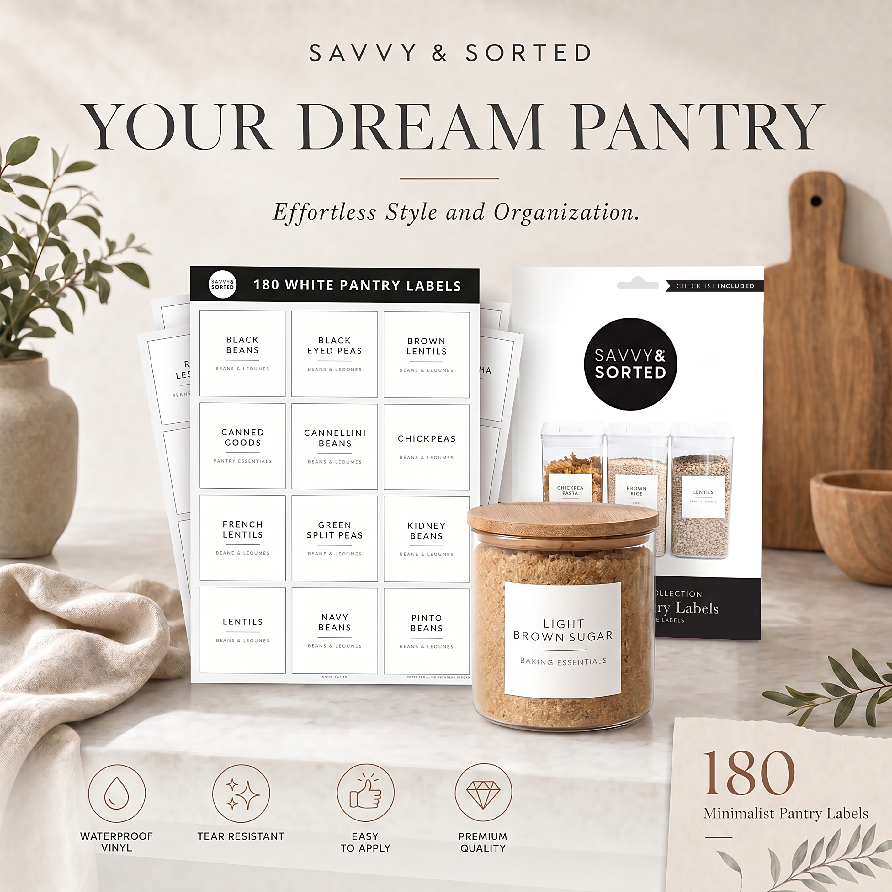 Minimalist Pantry Labels