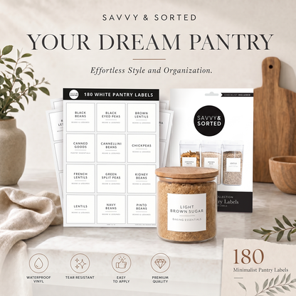 Minimalist Pantry Labels