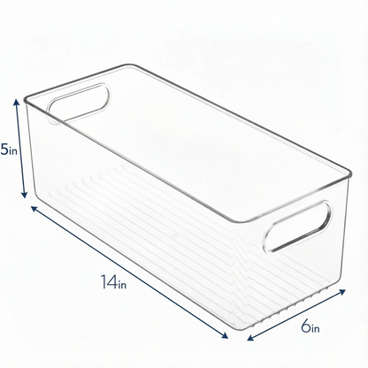 Clear Fridge and Pantry Storage Bins
