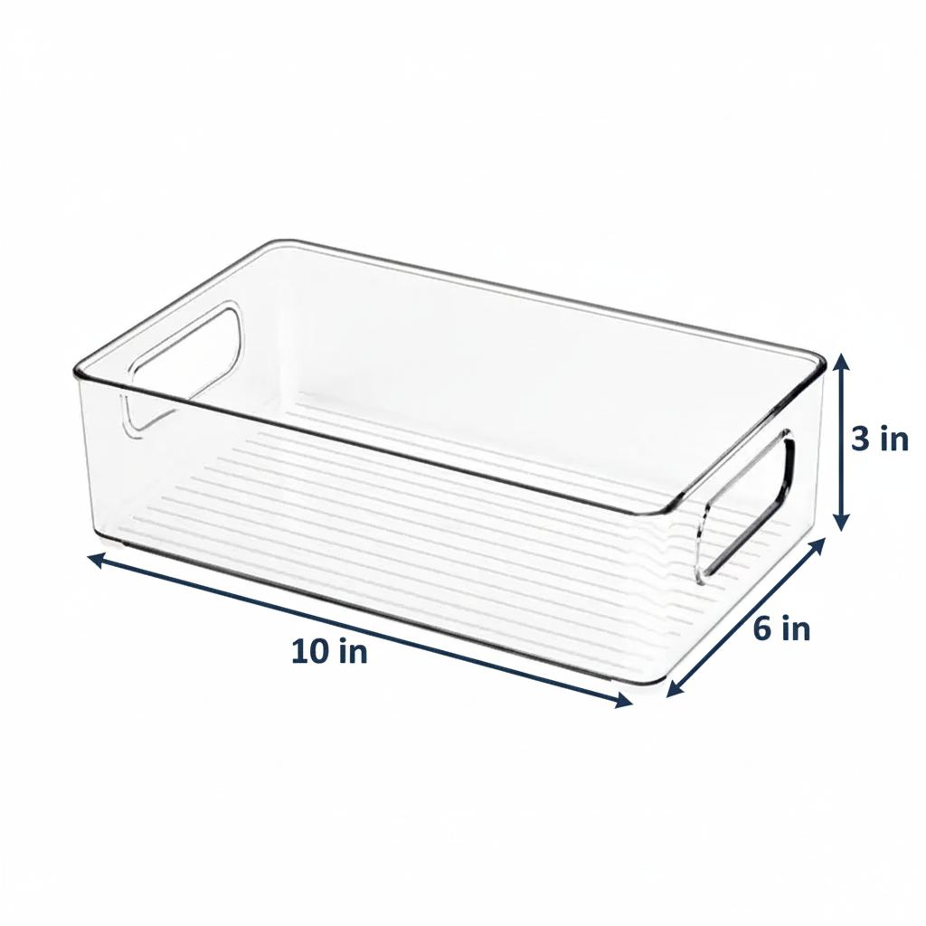 Clear Fridge and Pantry Storage Bins