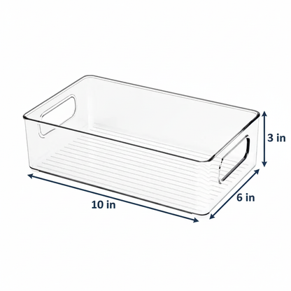 Clear Fridge and Pantry Storage Bins