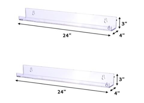 LELLOBABY™ - (Set of 2) Acrylic Floating Shelving