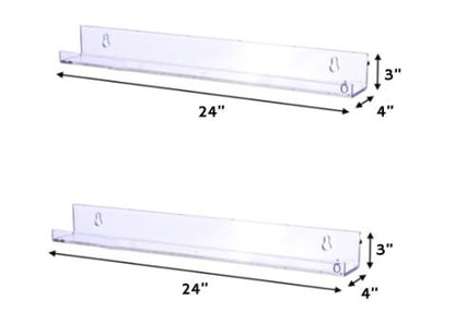 LELLOBABY™ - (Set of 2) Acrylic Floating Shelving