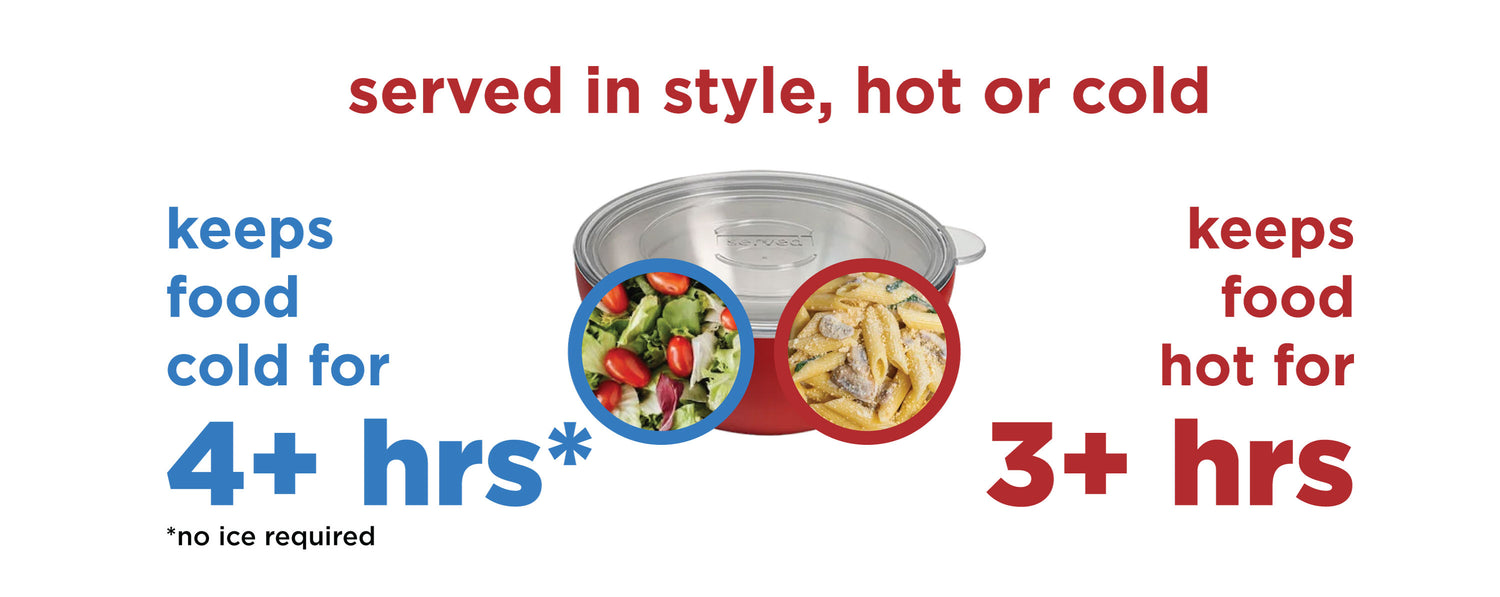 Large Insulated Serving Bowl in Bone