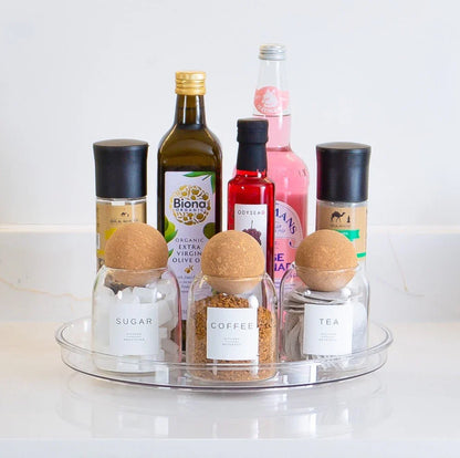 Clear Lazy Susan Turntable Rotates 360°