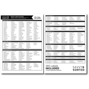 Black Script Labels - 385 Labels - Savvy & Sorted
