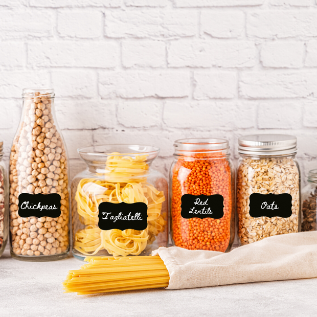 Savvy and Sorted Chalkboard Labels for Jars Kitchen Organization – Savvy &  Sorted