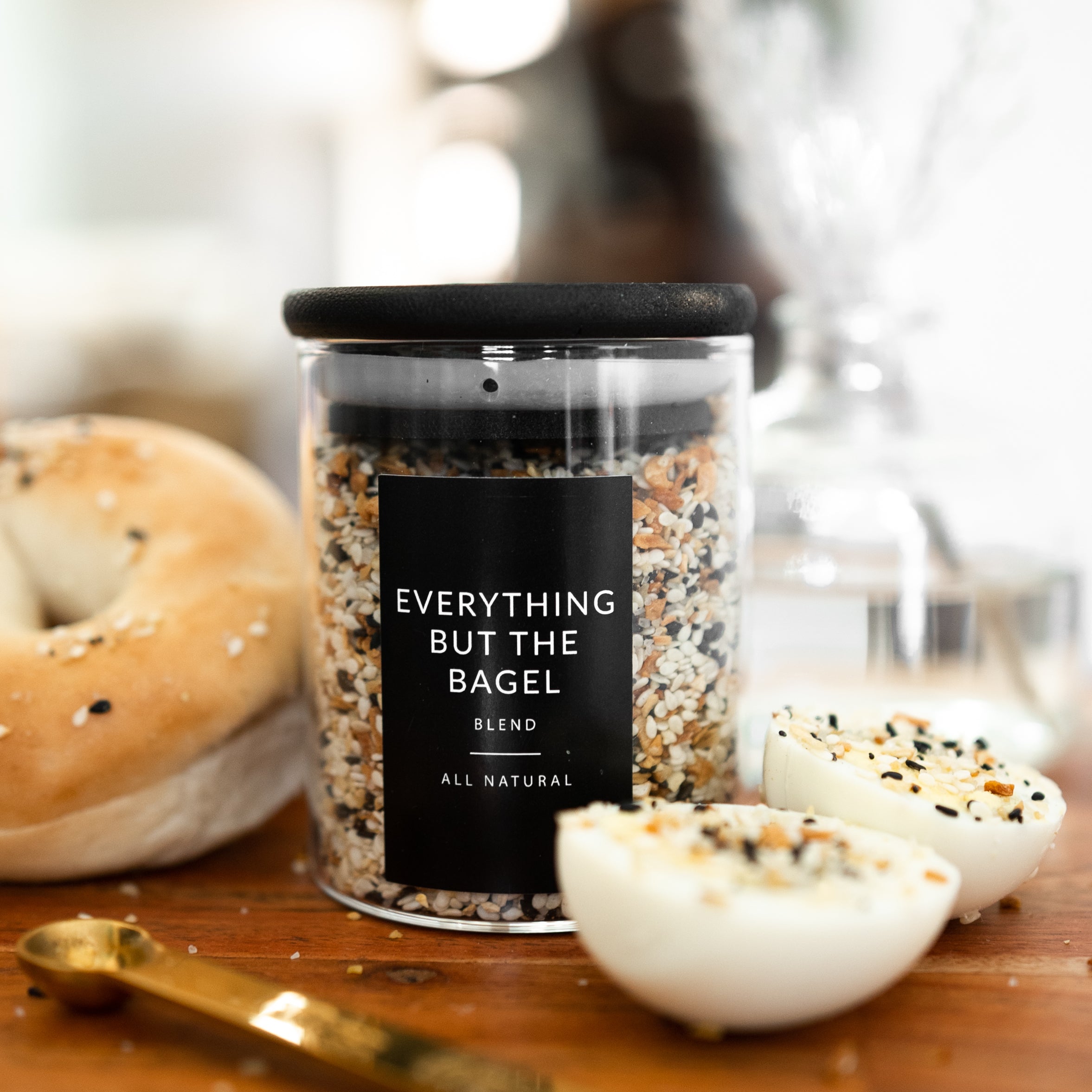 Black Minimalist Spice Label - Everything but the bagel